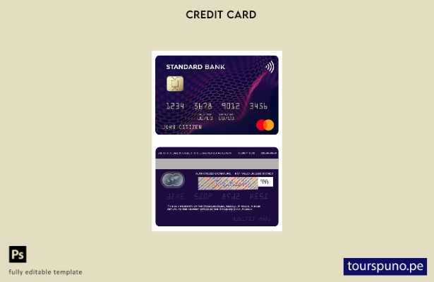 lista para imprimir plantilla mastercard de Angola Standard Bank